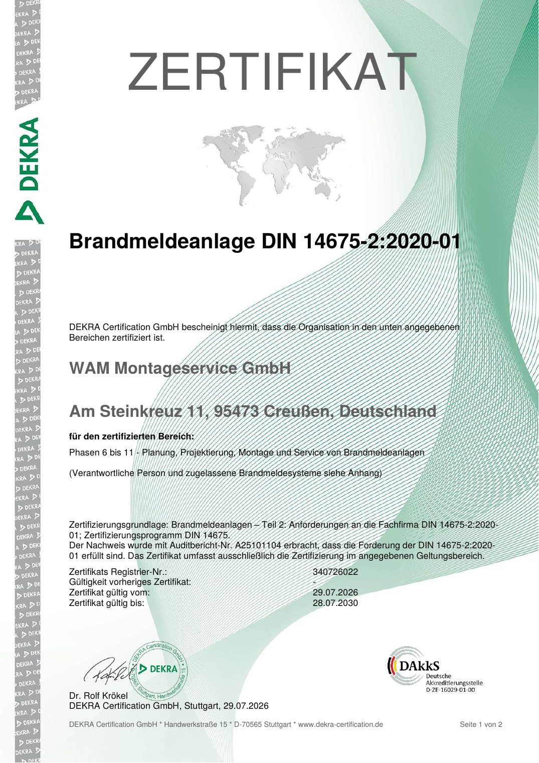 Brandmeldeanlagen DIN 14675 – Seite 1